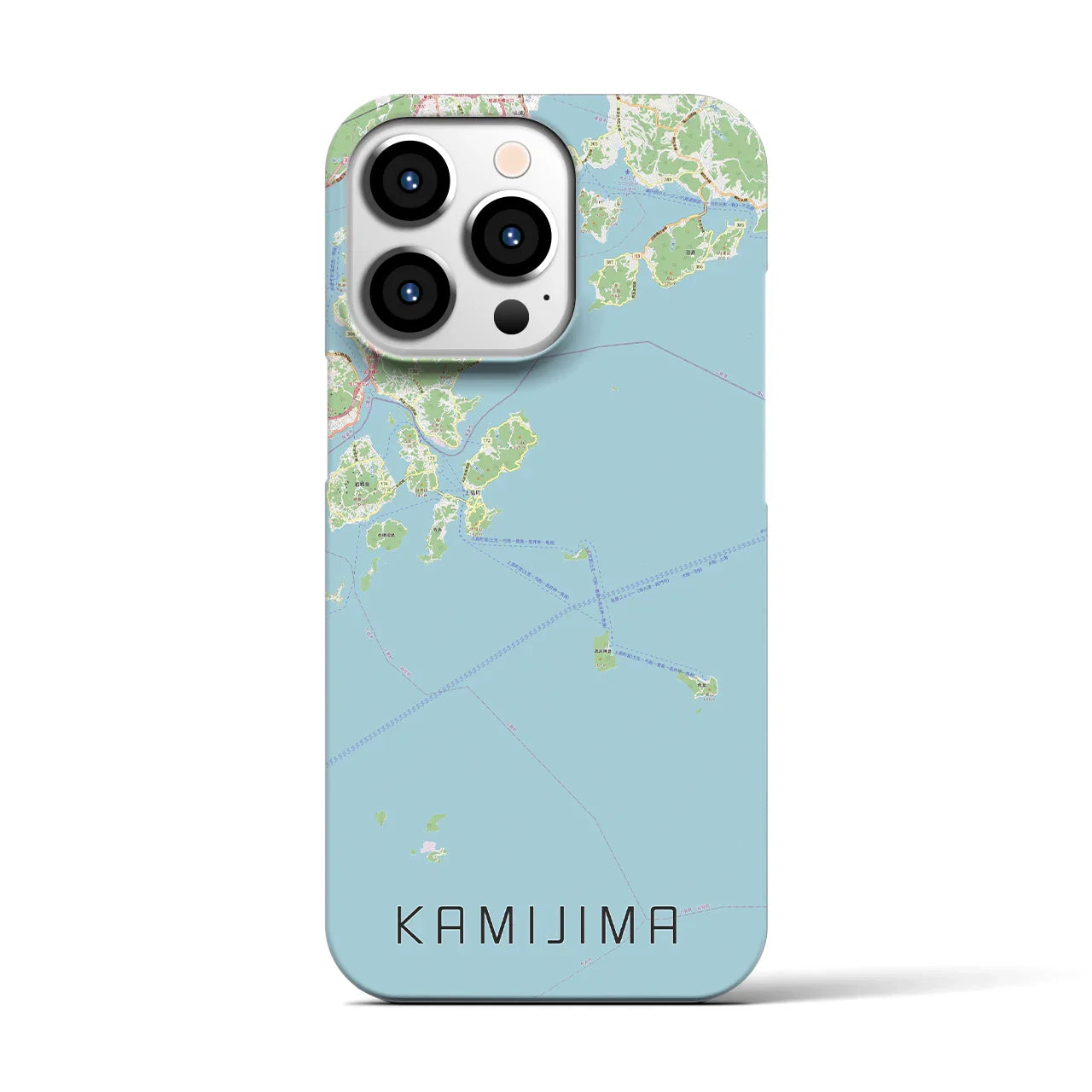 【上島(愛媛県)】地図柄iPhoneケース(バックカバータイプ)