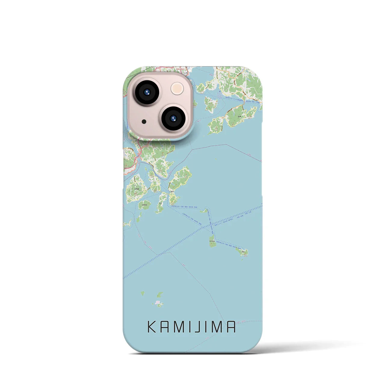 【上島(愛媛県)】地図柄iPhoneケース(バックカバータイプ)