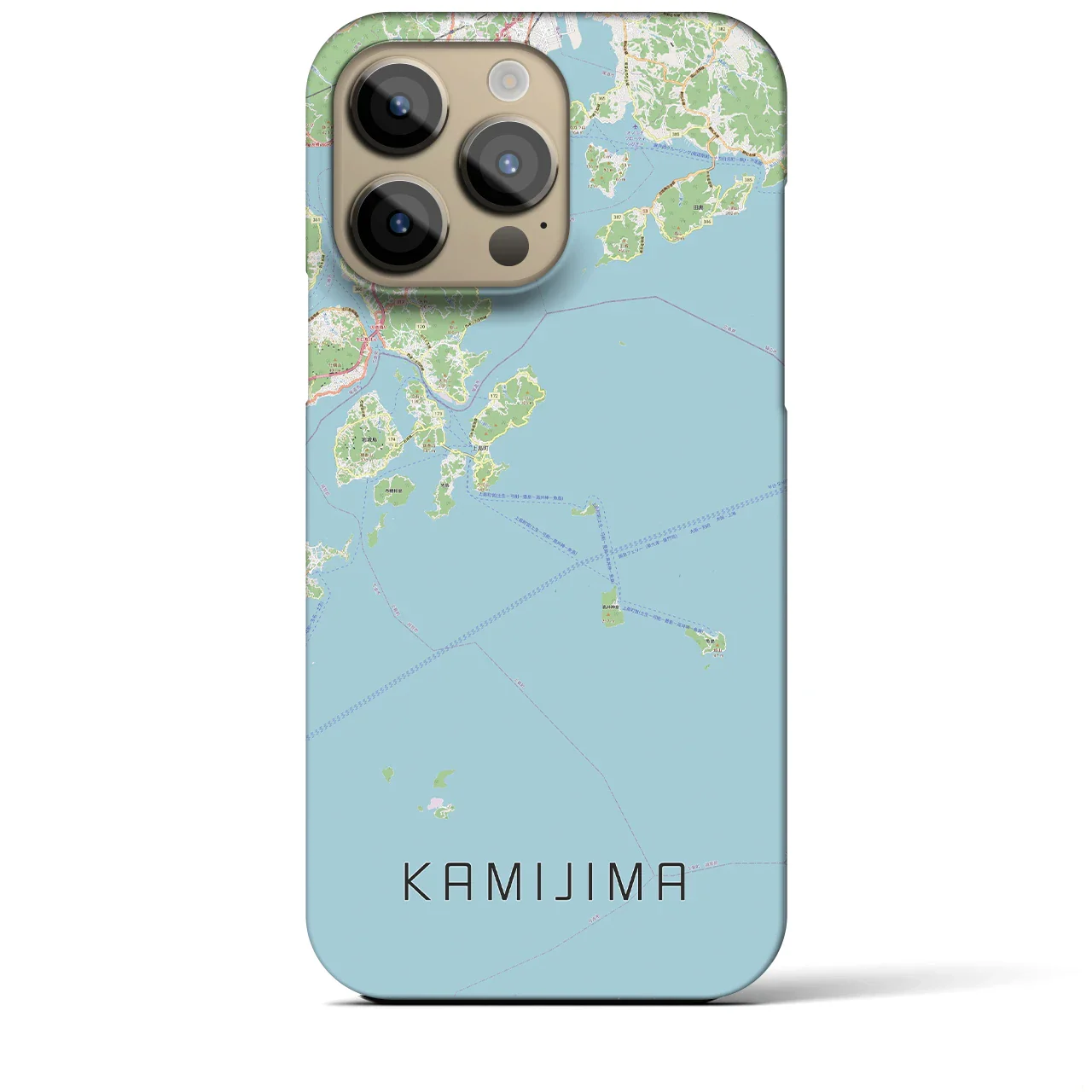 【上島(愛媛県)】地図柄iPhoneケース(バックカバータイプ)