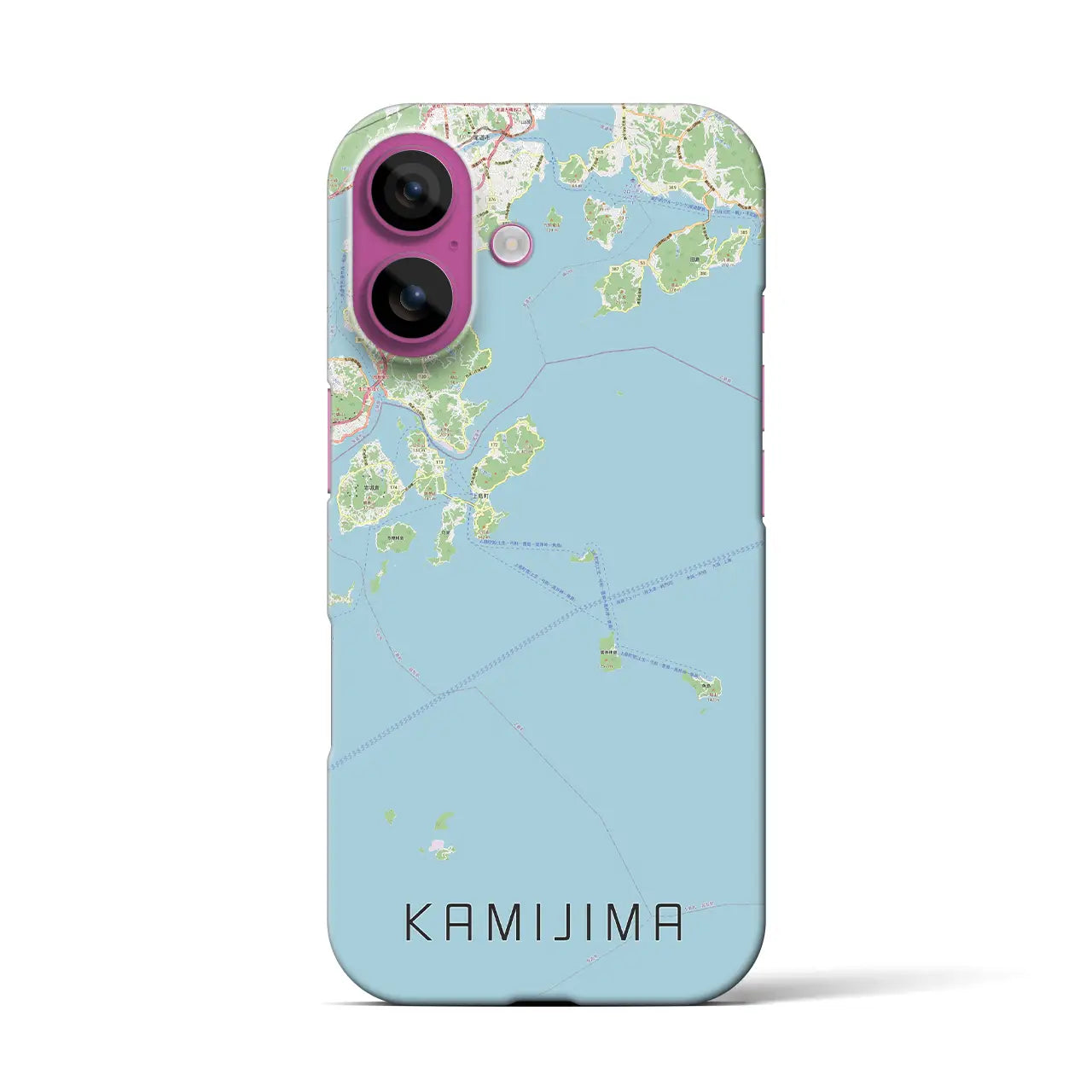 【上島(愛媛県)】地図柄iPhoneケース(バックカバータイプ)