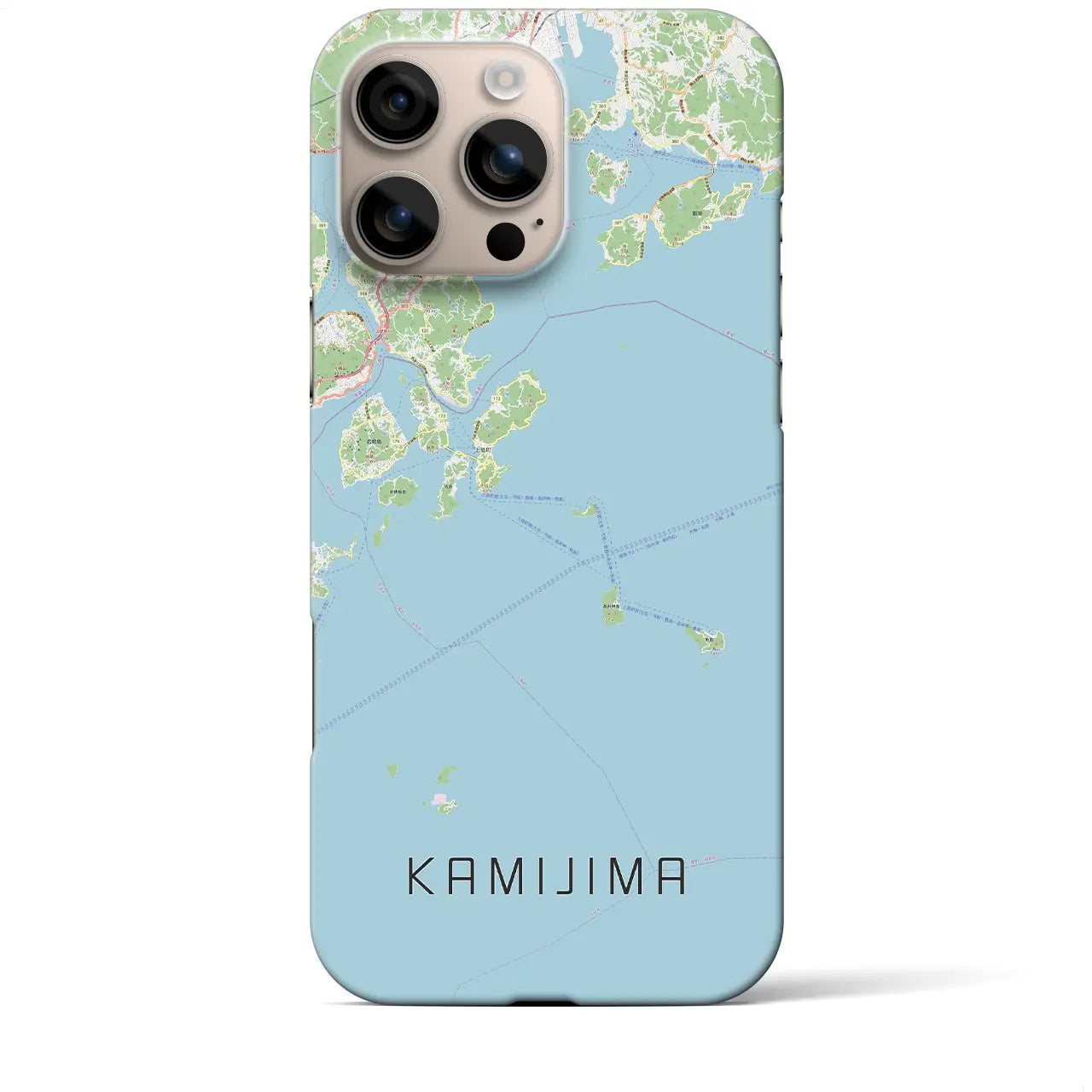 【上島(愛媛県)】地図柄iPhoneケース(バックカバータイプ)
