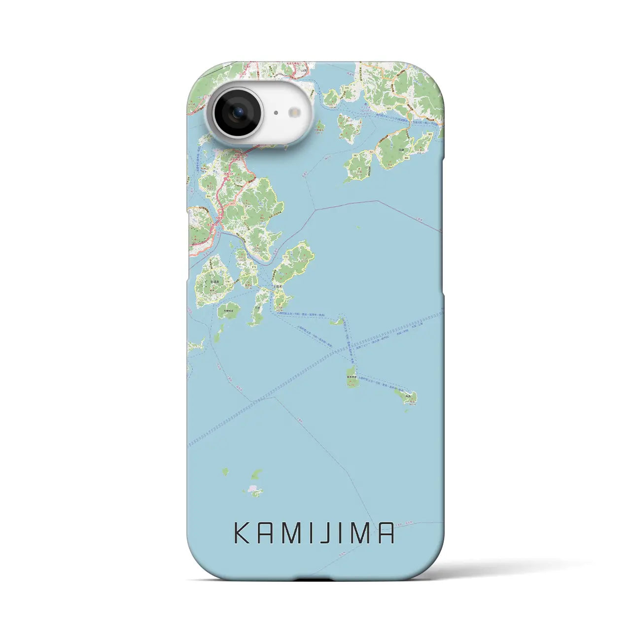 【上島(愛媛県)】地図柄iPhoneケース(バックカバータイプ)