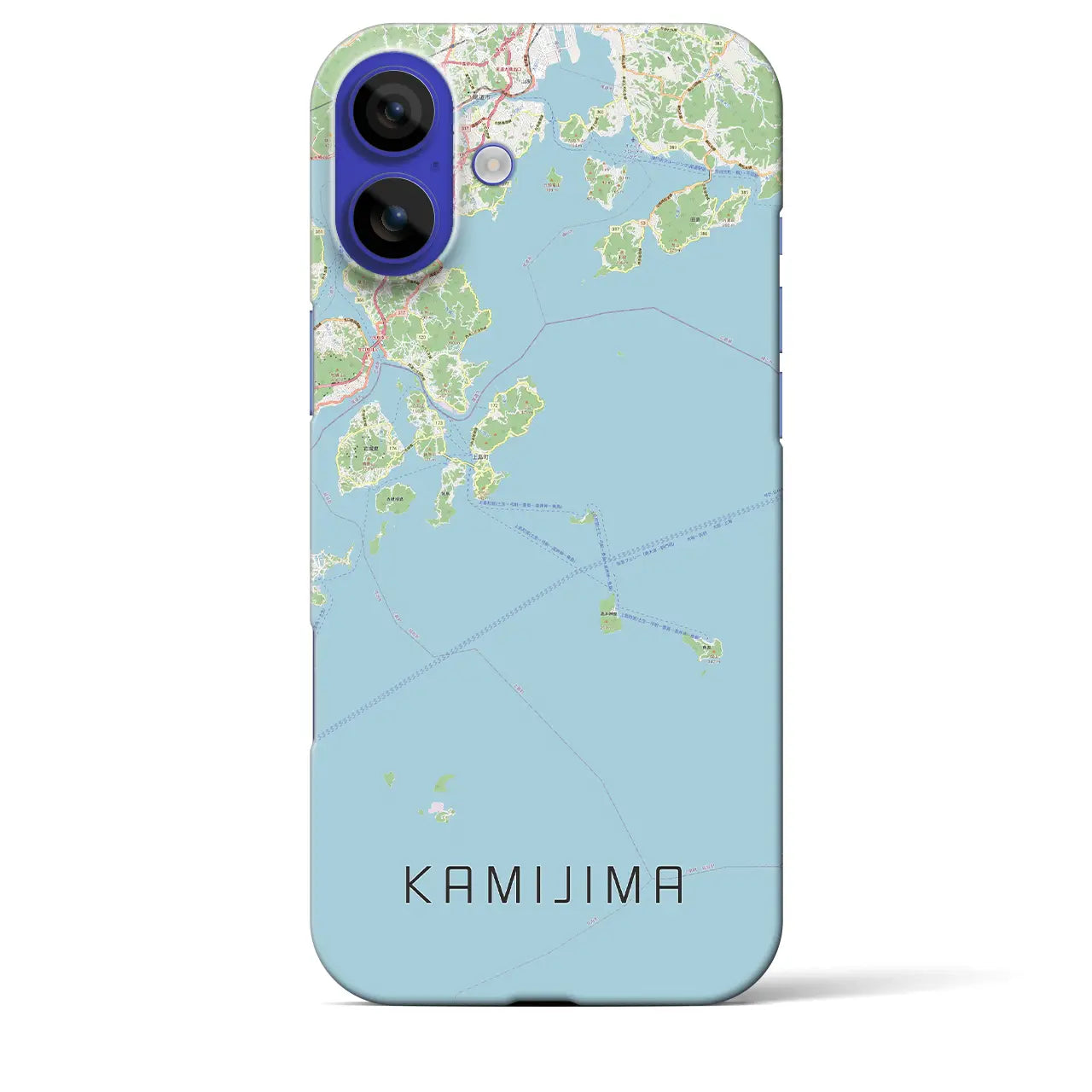 【上島(愛媛県)】地図柄iPhoneケース(バックカバータイプ)ナチュラル・iPhone 16 Pro Max 用