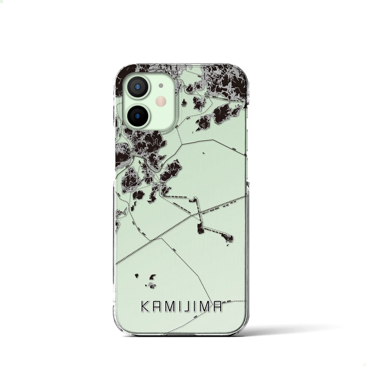 【上島(愛媛県)】地図柄iPhoneケース(クリアタイプ)