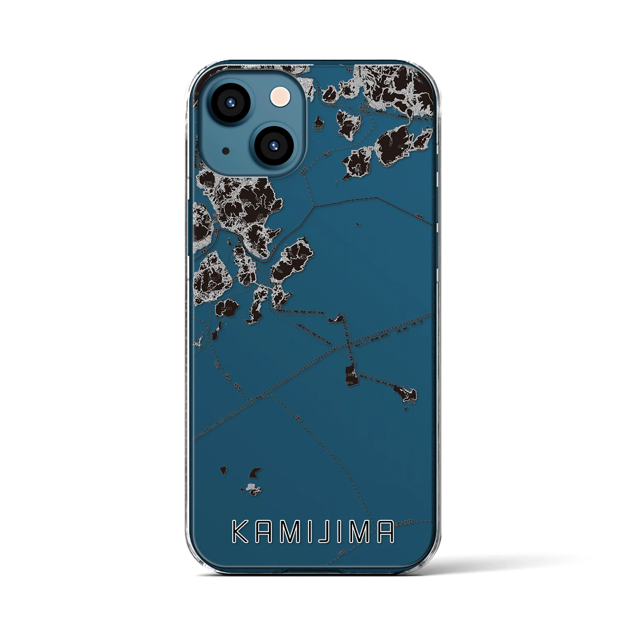 【上島(愛媛県)】地図柄iPhoneケース(クリアタイプ)