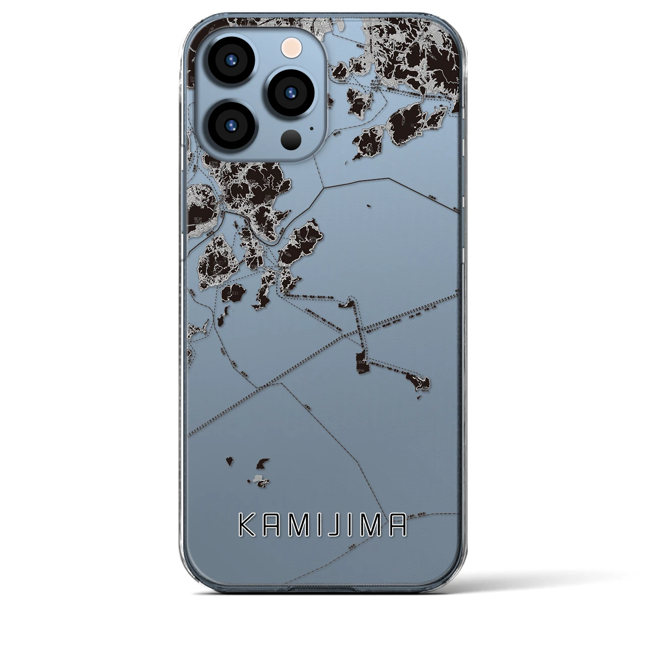 【上島(愛媛県)】地図柄iPhoneケース(クリアタイプ)