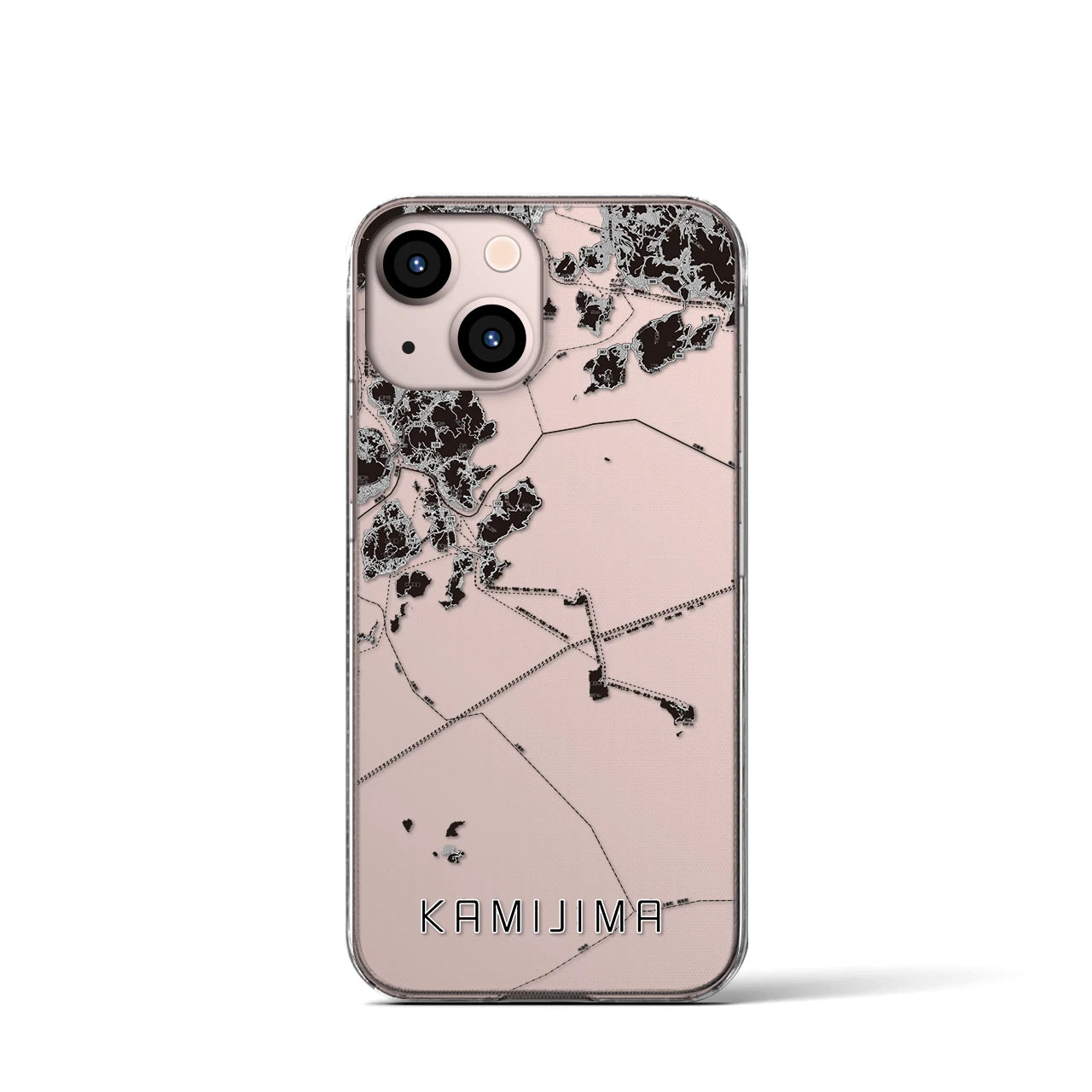 【上島(愛媛県)】地図柄iPhoneケース(クリアタイプ)