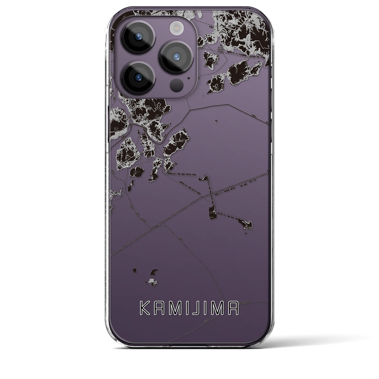 【上島(愛媛県)】地図柄iPhoneケース(クリアタイプ)