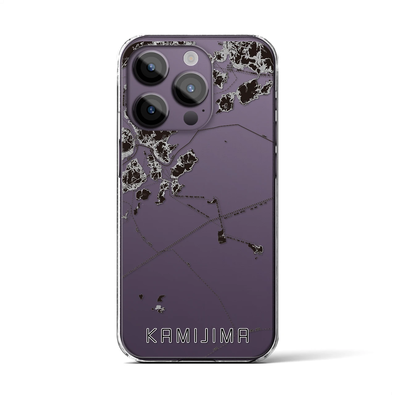 【上島(愛媛県)】地図柄iPhoneケース(クリアタイプ)