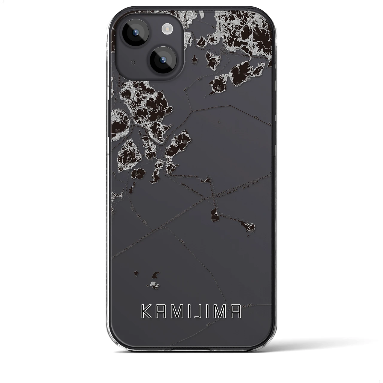 【上島(愛媛県)】地図柄iPhoneケース(クリアタイプ)