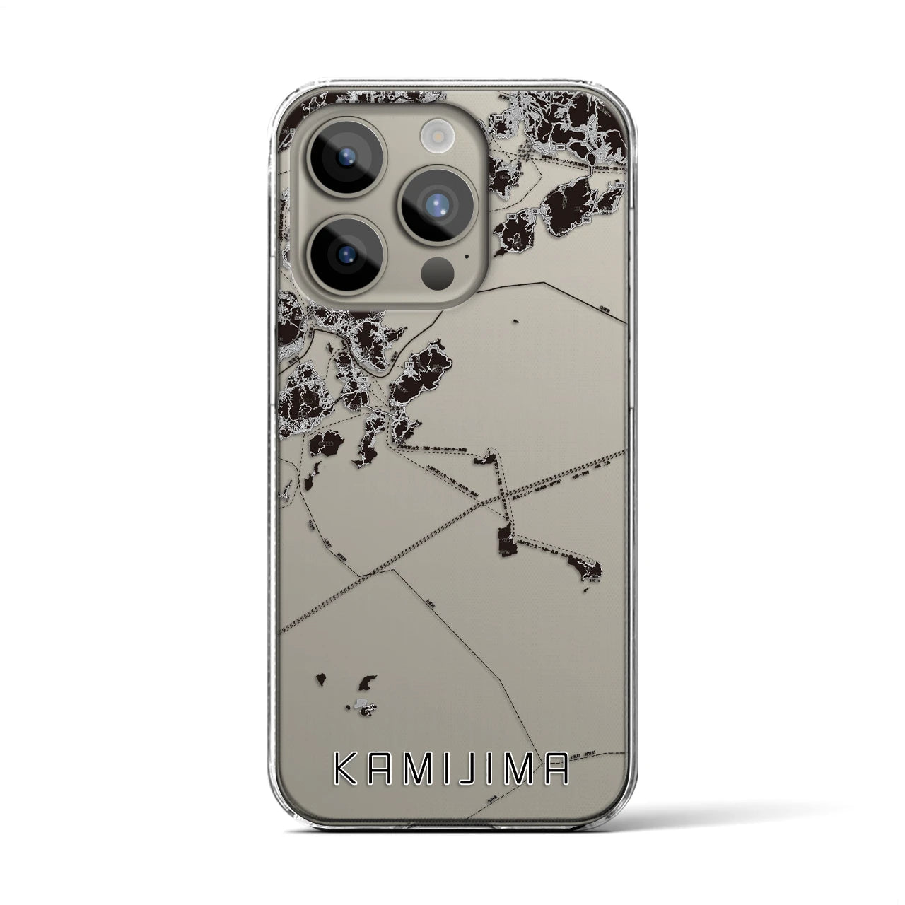 【上島(愛媛県)】地図柄iPhoneケース(クリアタイプ)