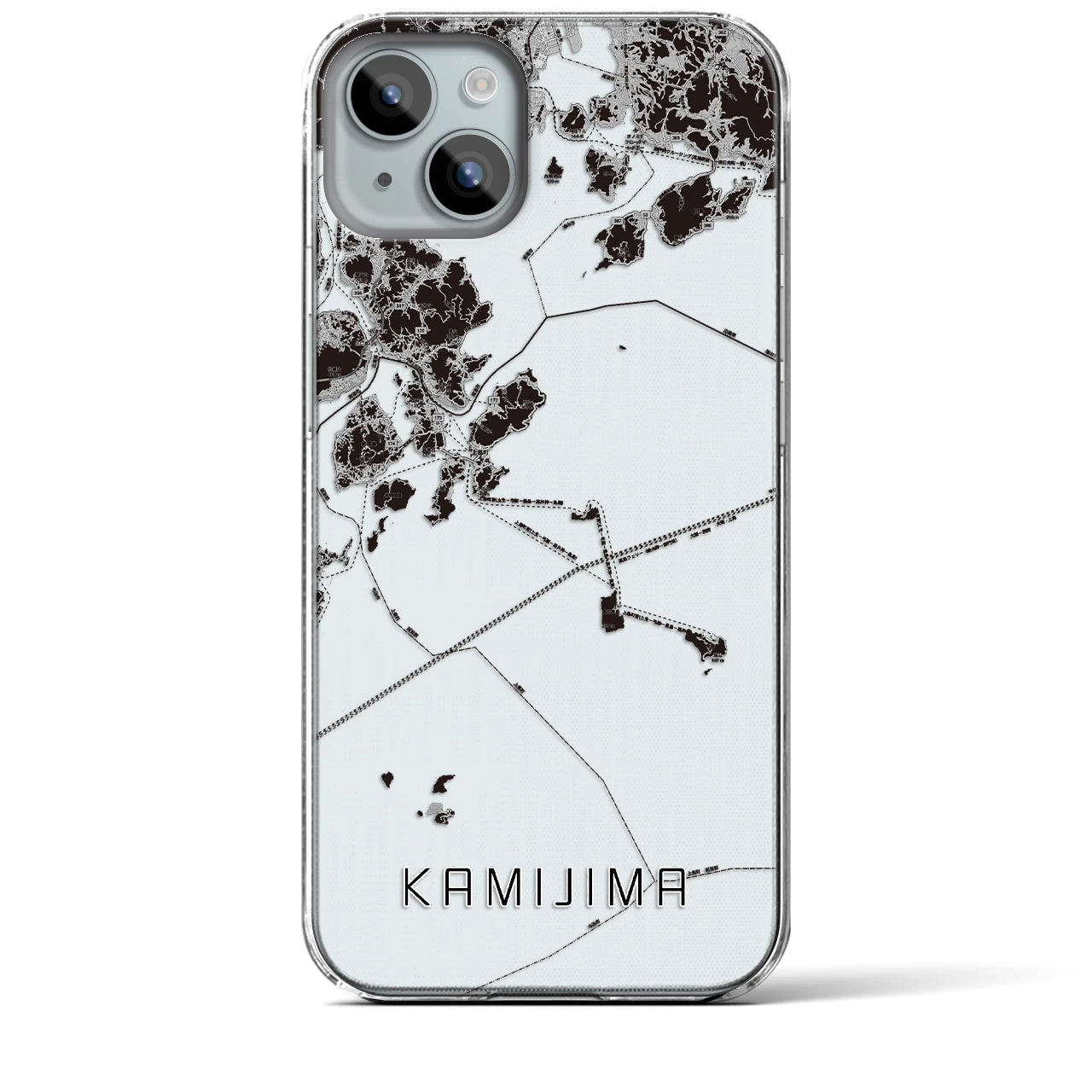 【上島(愛媛県)】地図柄iPhoneケース(クリアタイプ)