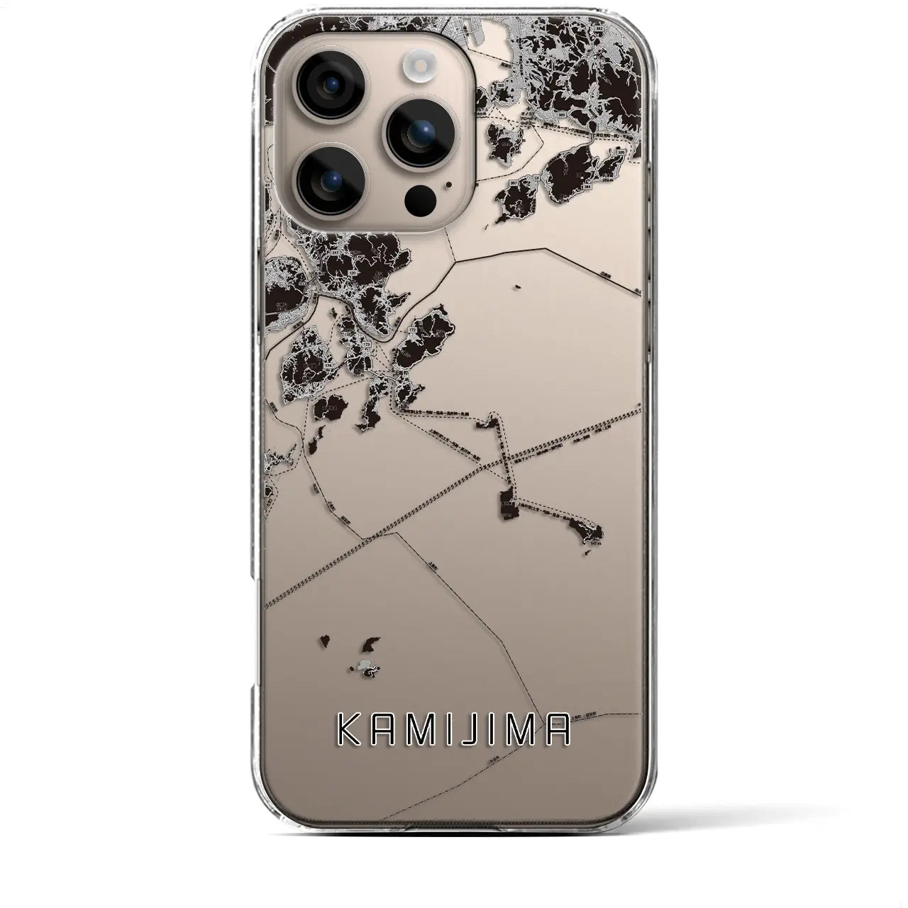 【上島(愛媛県)】地図柄iPhoneケース(クリアタイプ)