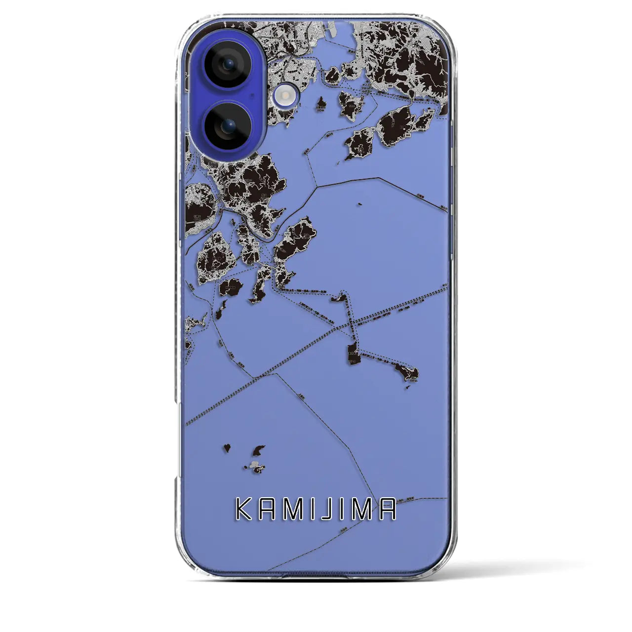 【上島(愛媛県)】地図柄iPhoneケース(クリアタイプ)