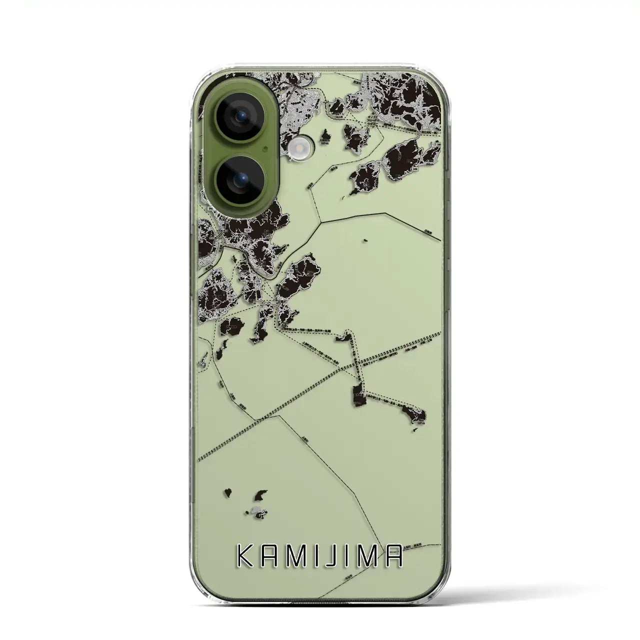 【上島(愛媛県)】地図柄iPhoneケース(クリアタイプ)