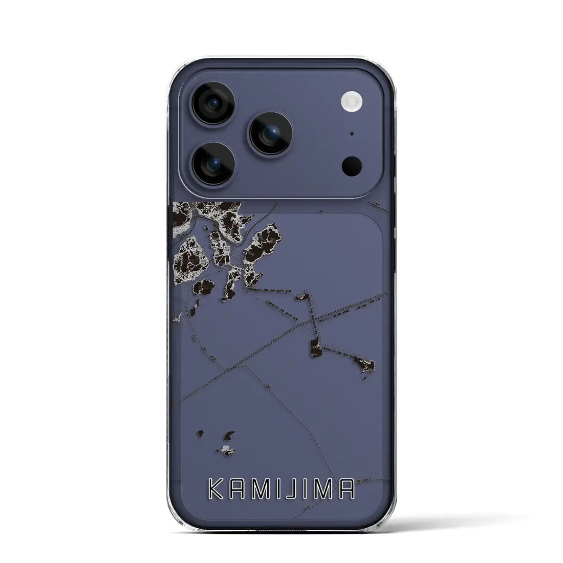 【上島(愛媛県)】地図柄iPhoneケース(クリアタイプ)