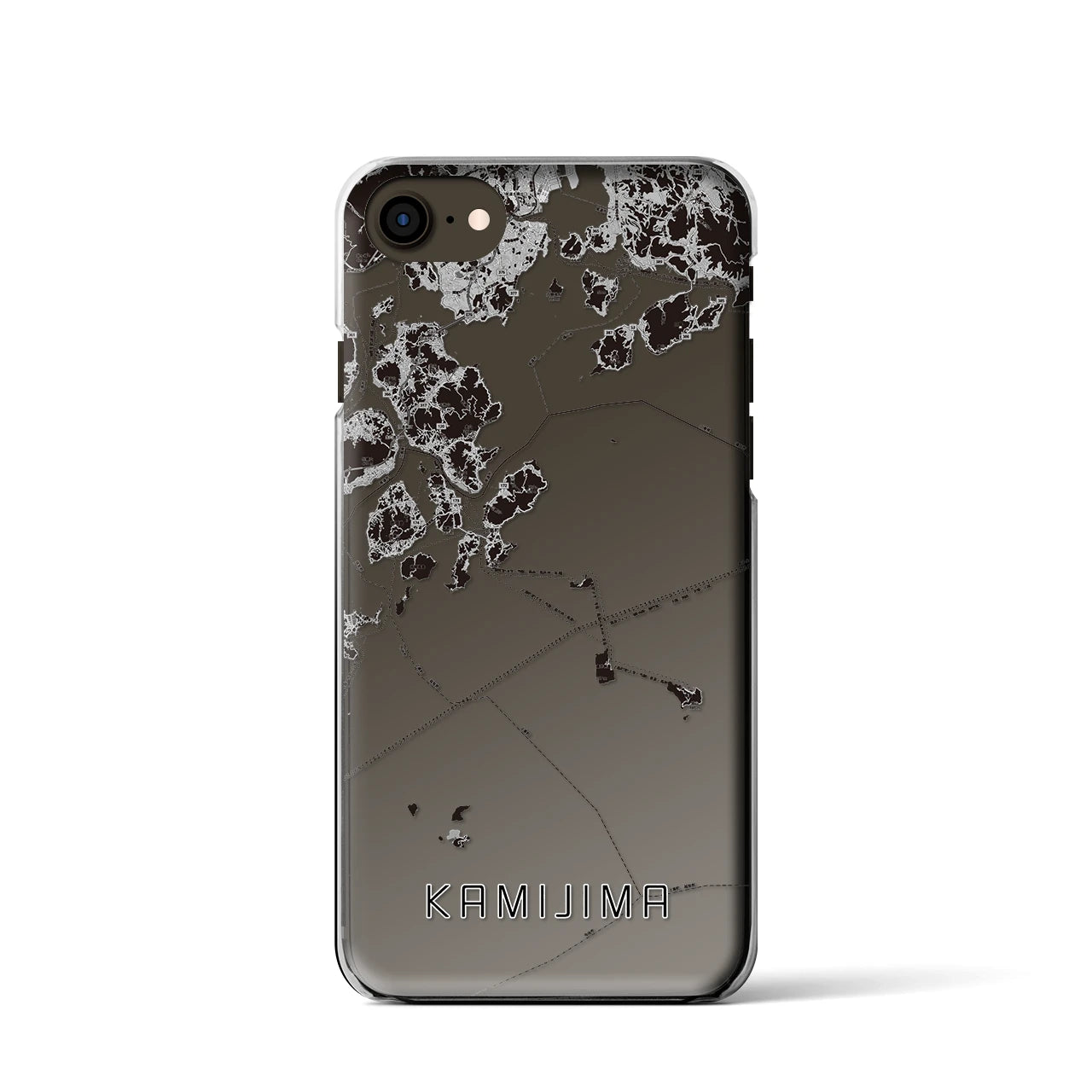 【上島(愛媛県)】地図柄iPhoneケース(クリアタイプ)