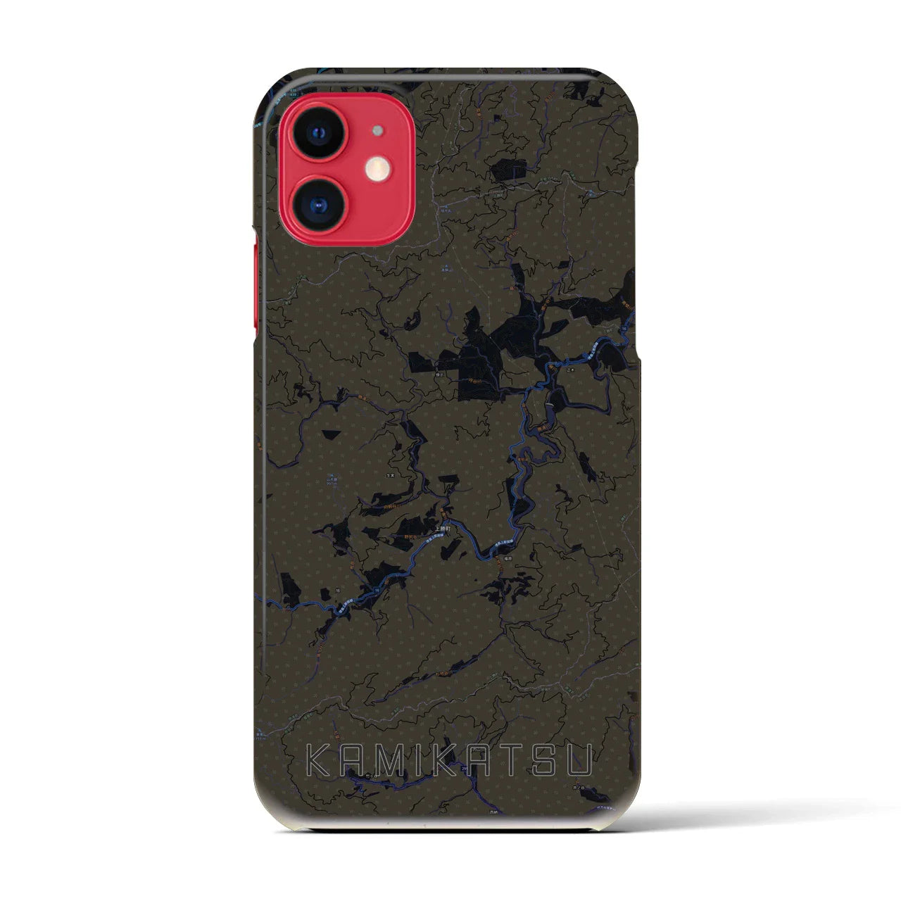 【上勝(徳島県)】地図柄iPhoneケース(バックカバータイプ)