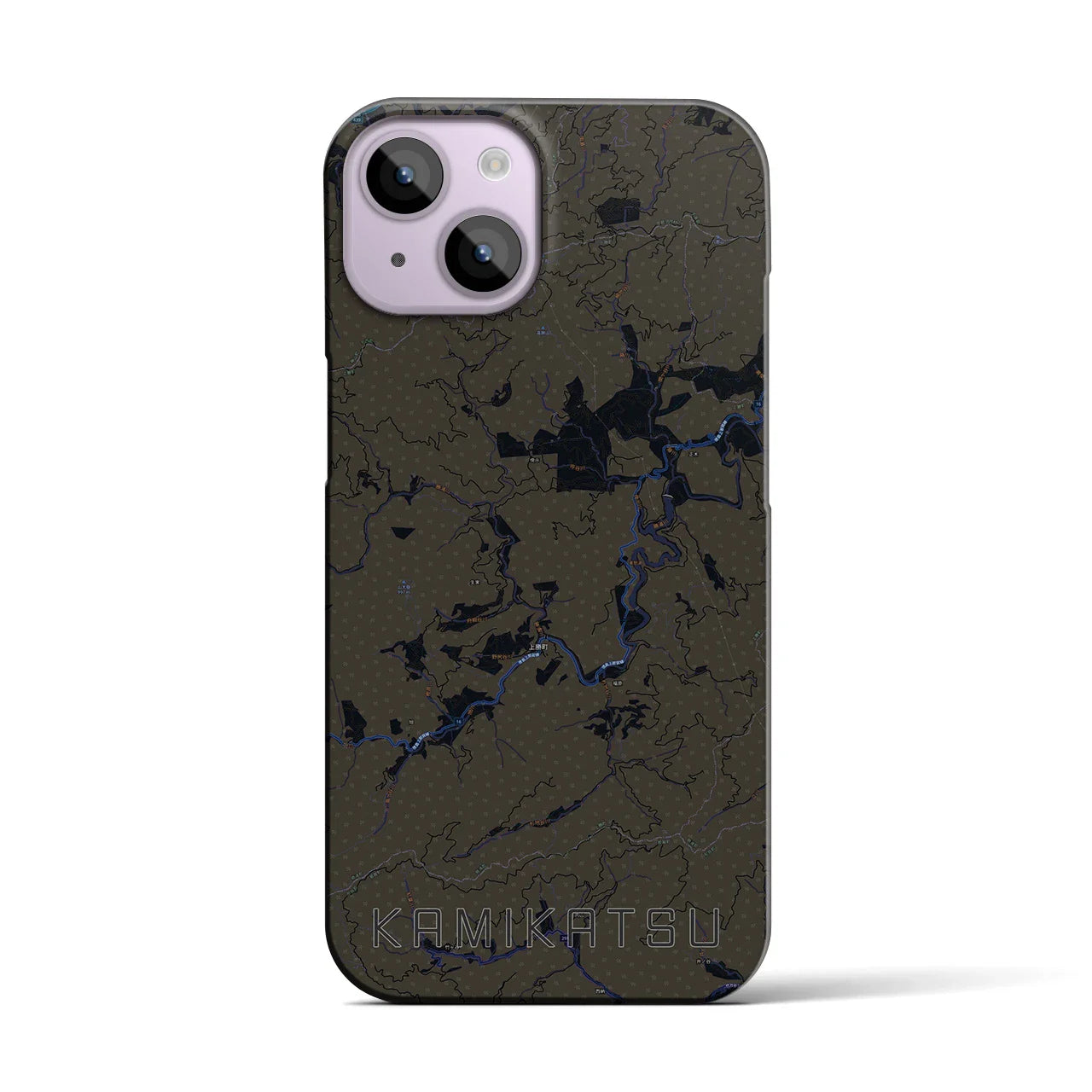 【上勝(徳島県)】地図柄iPhoneケース(バックカバータイプ)