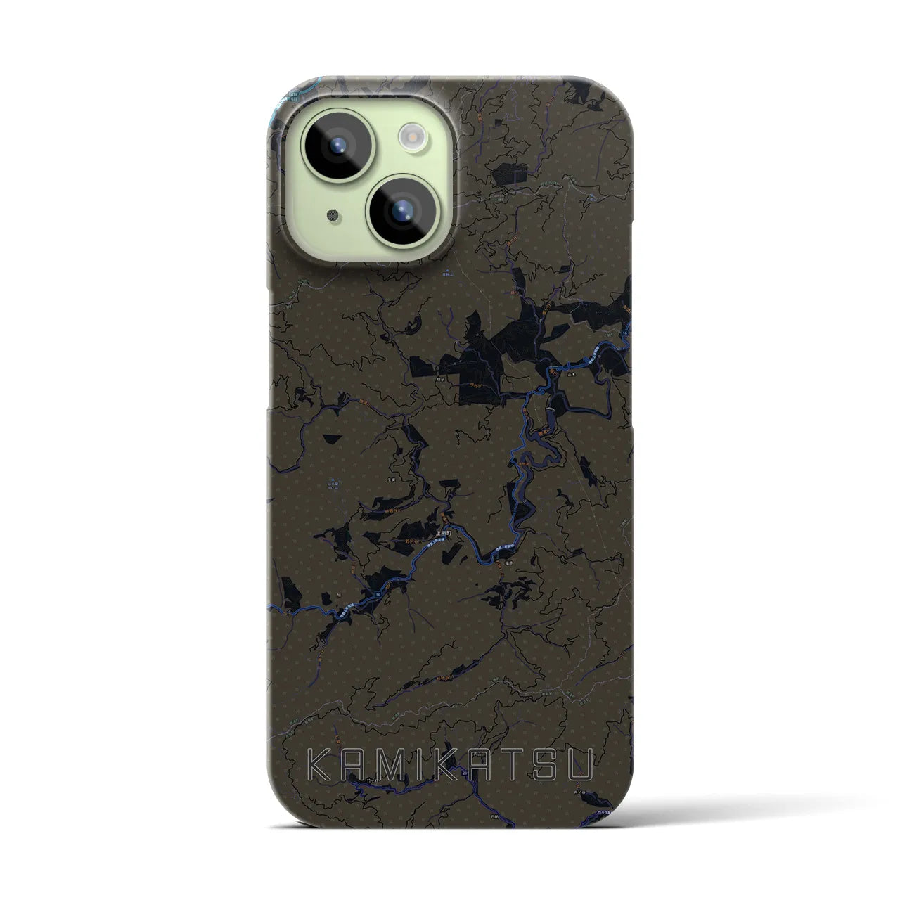 【上勝(徳島県)】地図柄iPhoneケース(バックカバータイプ)