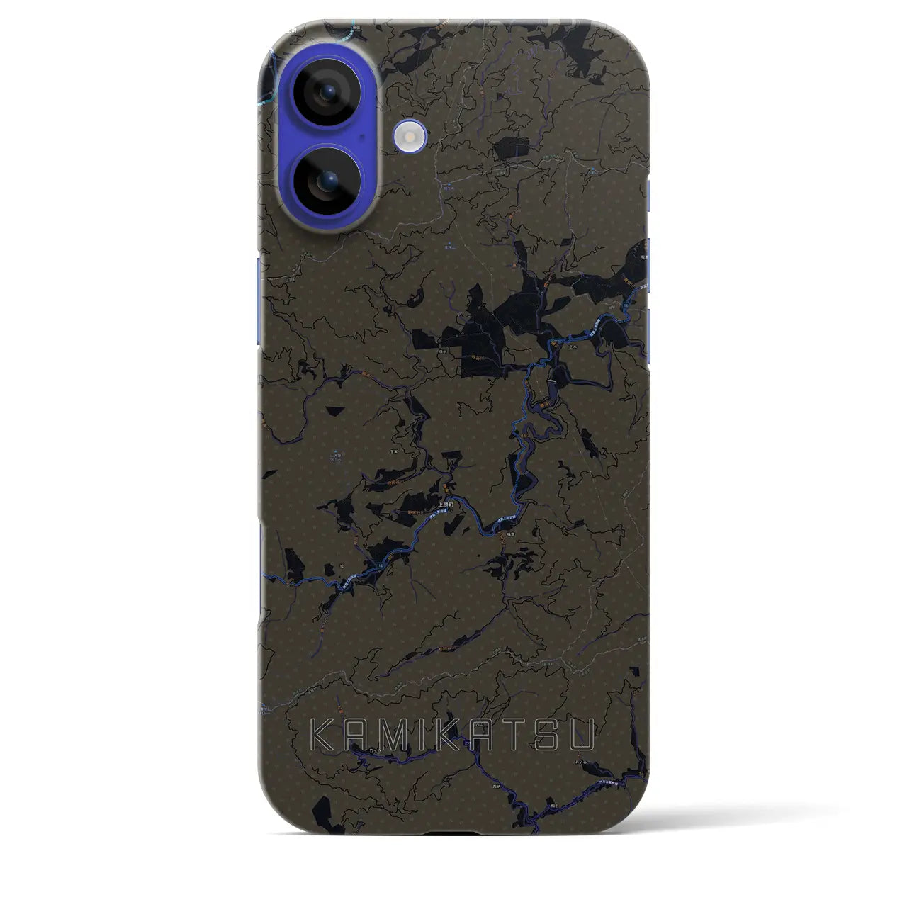 【上勝(徳島県)】地図柄iPhoneケース(バックカバータイプ)