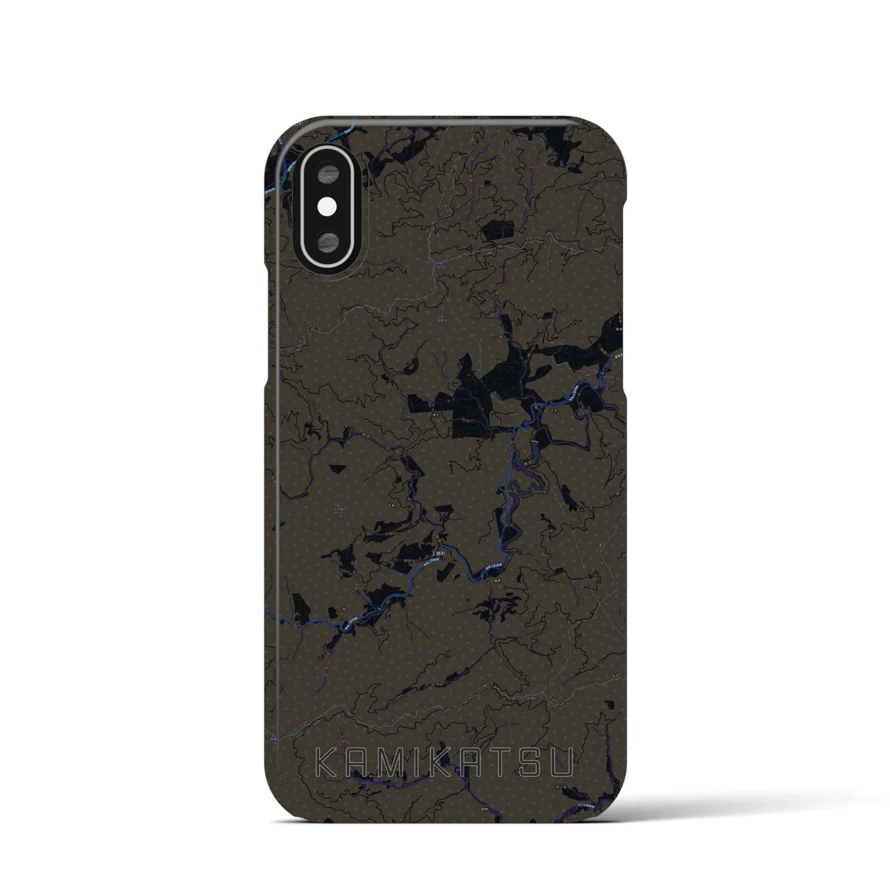 【上勝(徳島県)】地図柄iPhoneケース(バックカバータイプ)