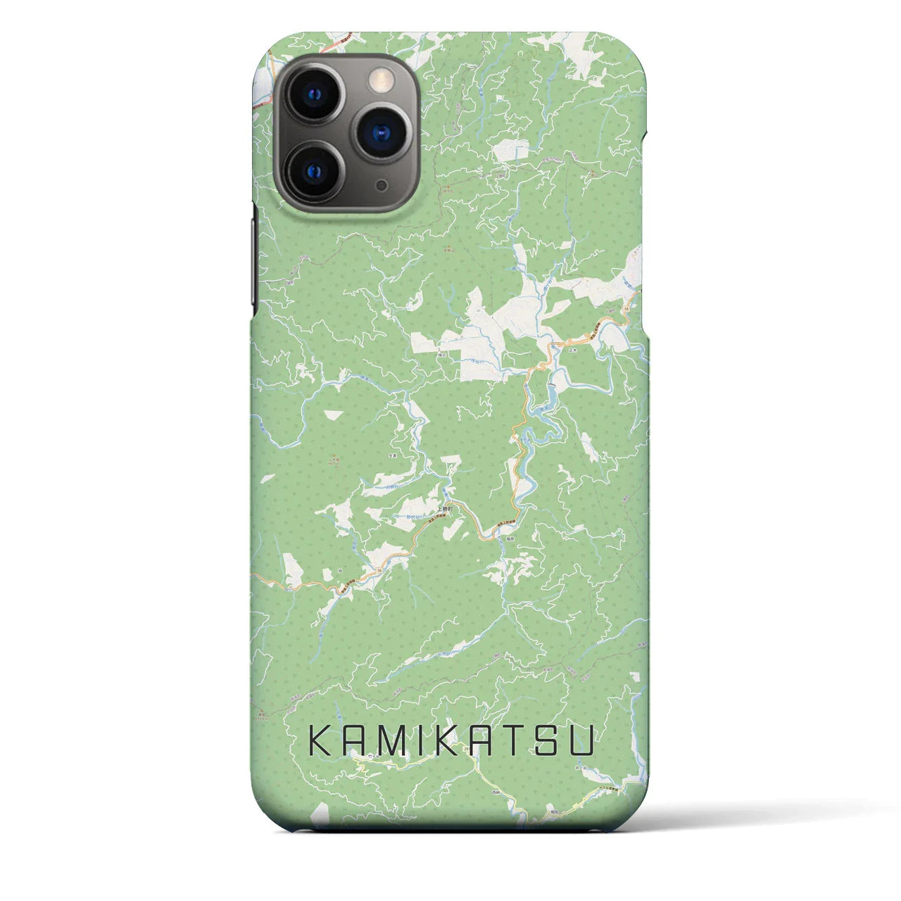 【上勝(徳島県)】地図柄iPhoneケース(バックカバータイプ)