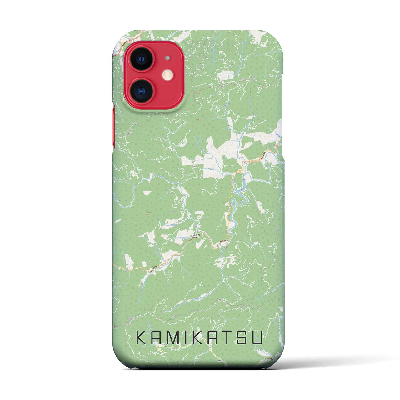 【上勝(徳島県)】地図柄iPhoneケース(バックカバータイプ)