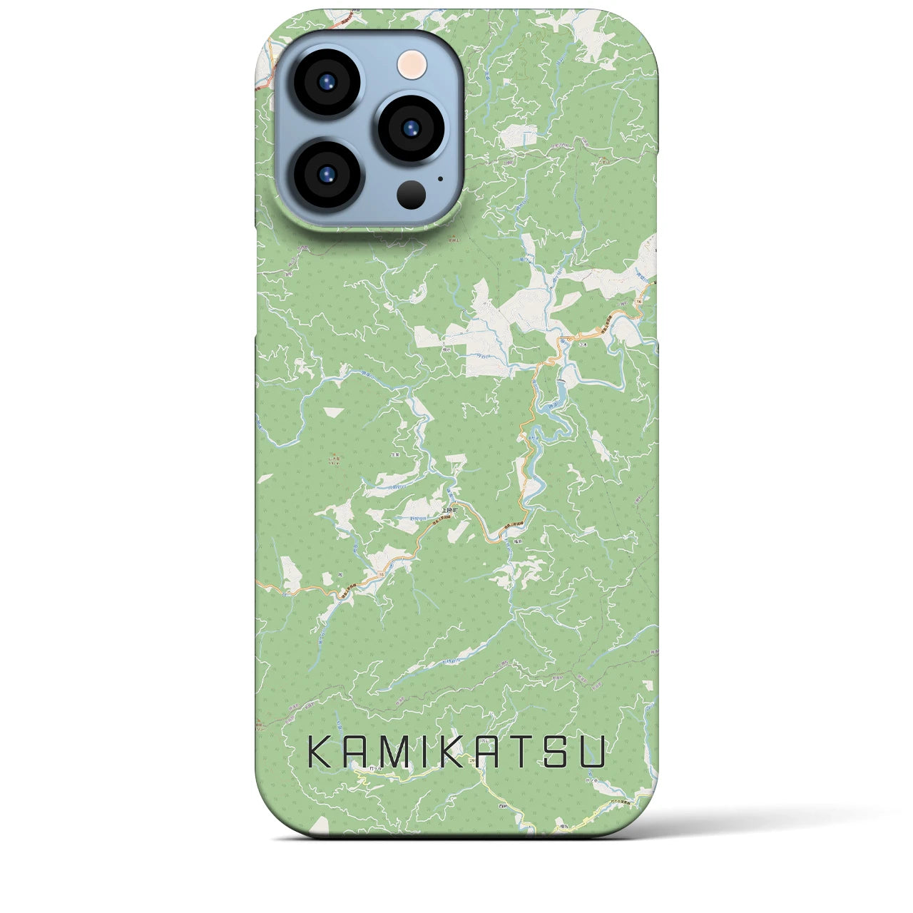 【上勝(徳島県)】地図柄iPhoneケース(バックカバータイプ)