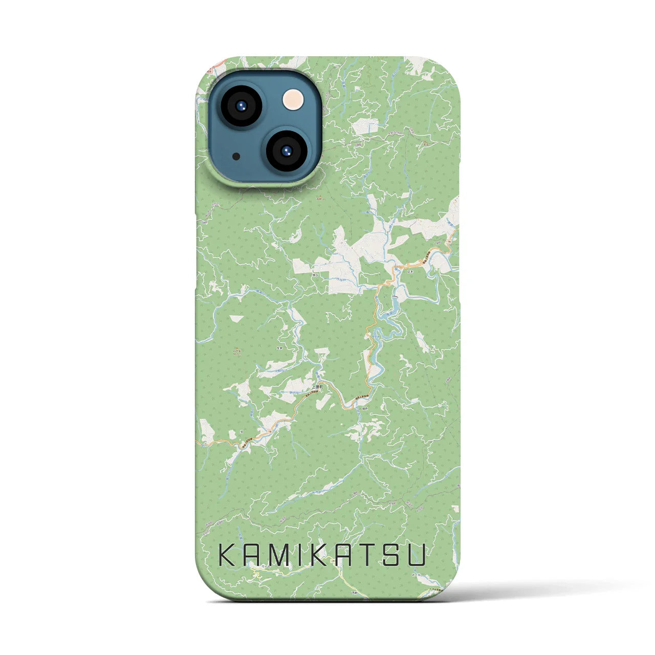 【上勝(徳島県)】地図柄iPhoneケース(バックカバータイプ)