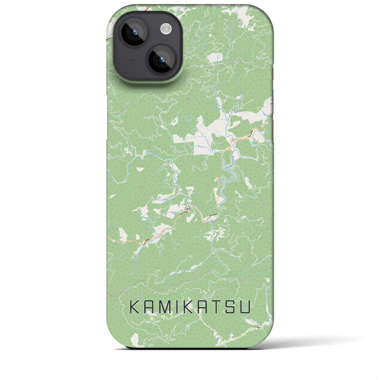 【上勝(徳島県)】地図柄iPhoneケース(バックカバータイプ)
