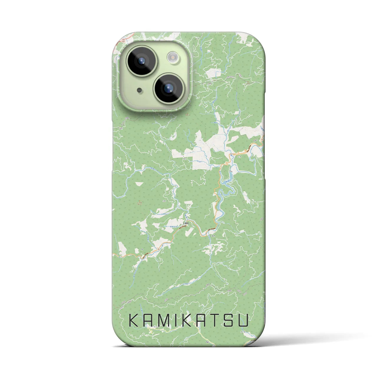 【上勝(徳島県)】地図柄iPhoneケース(バックカバータイプ)