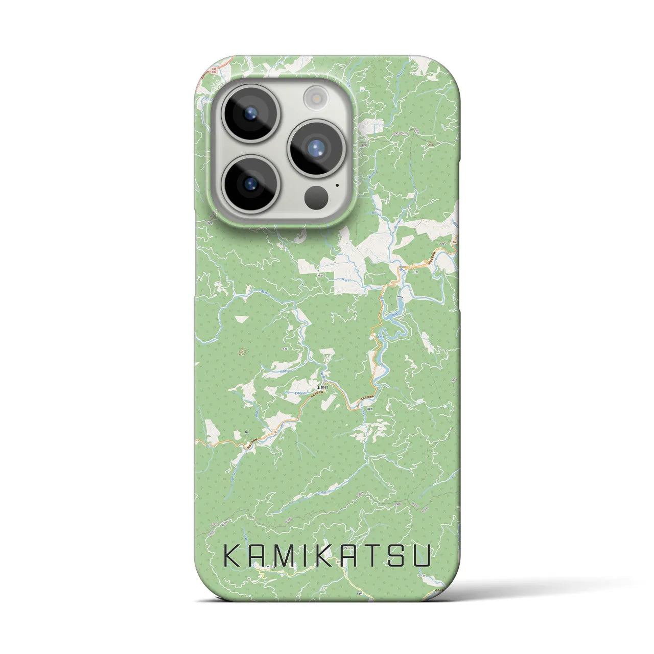 【上勝(徳島県)】地図柄iPhoneケース(バックカバータイプ)
