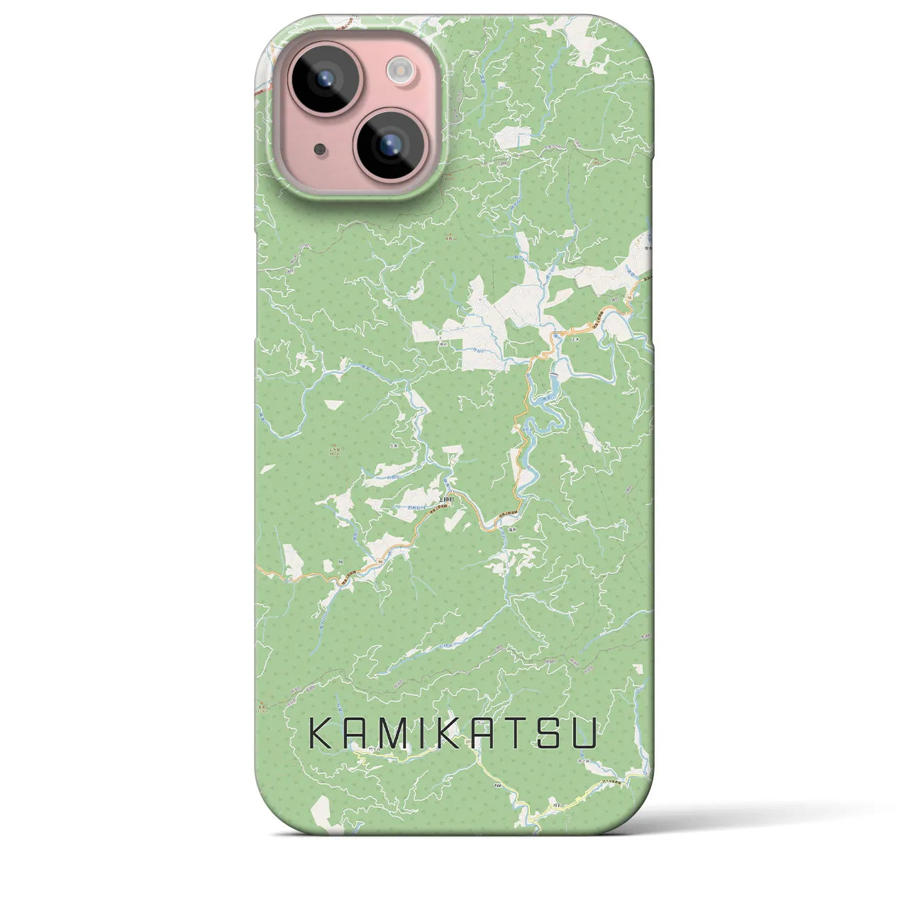 【上勝(徳島県)】地図柄iPhoneケース(バックカバータイプ)