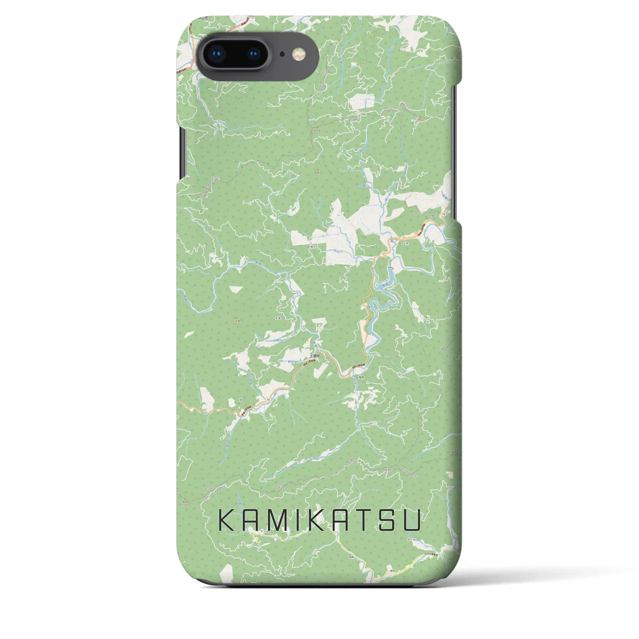 【上勝(徳島県)】地図柄iPhoneケース(バックカバータイプ)