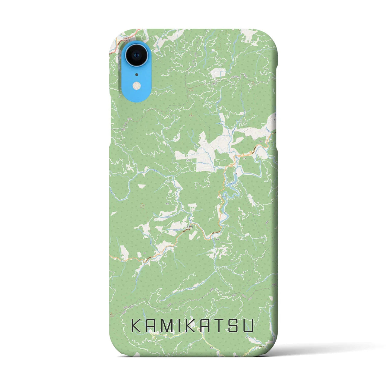 【上勝(徳島県)】地図柄iPhoneケース(バックカバータイプ)