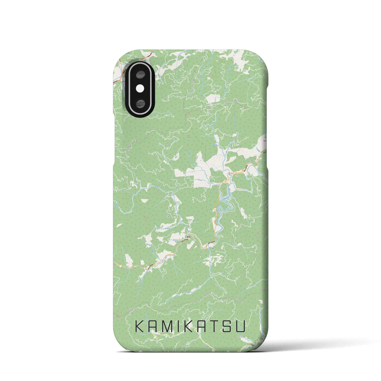 【上勝(徳島県)】地図柄iPhoneケース(バックカバータイプ)