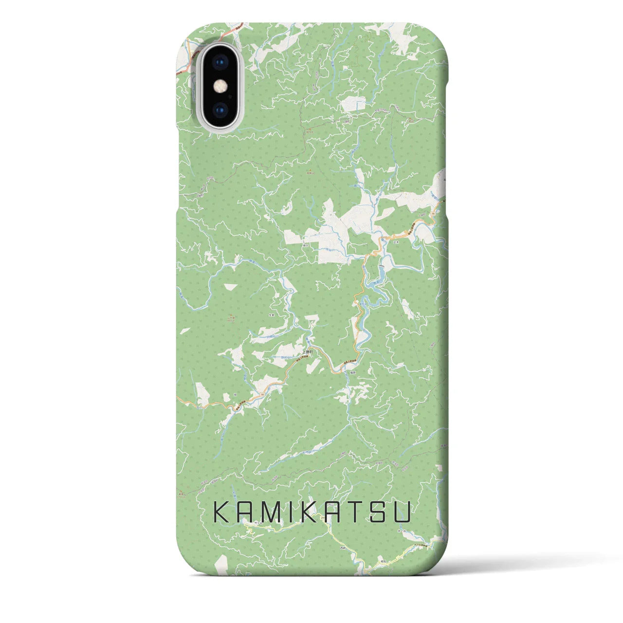 【上勝(徳島県)】地図柄iPhoneケース(バックカバータイプ)