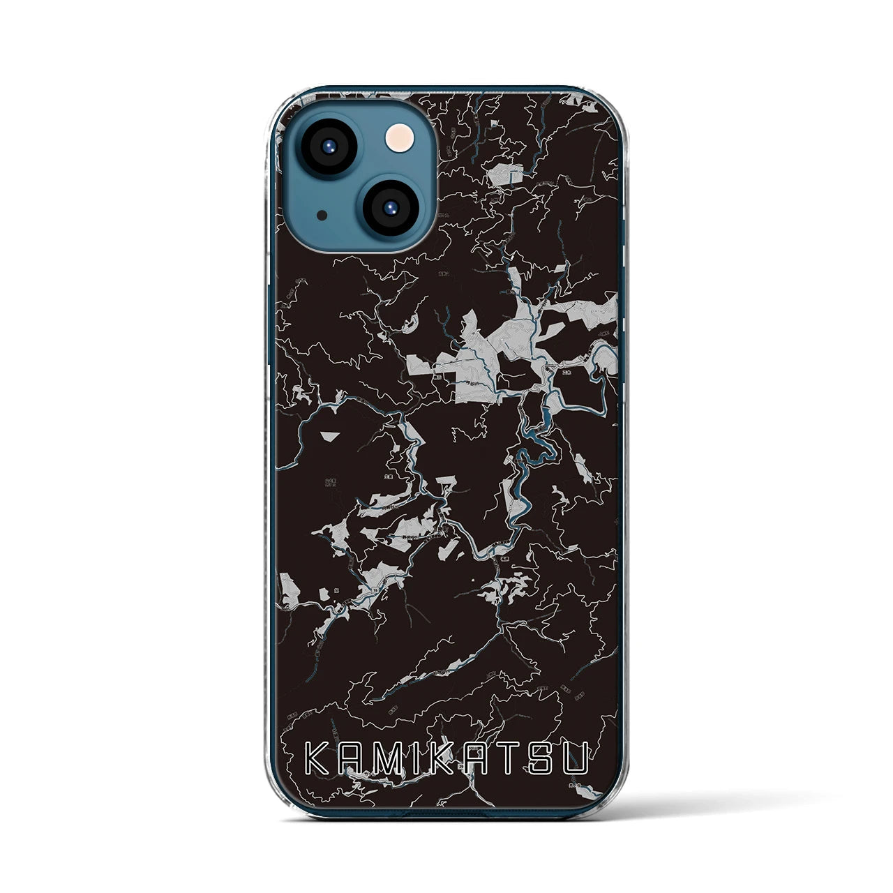 【上勝(徳島県)】地図柄iPhoneケース(クリアタイプ)