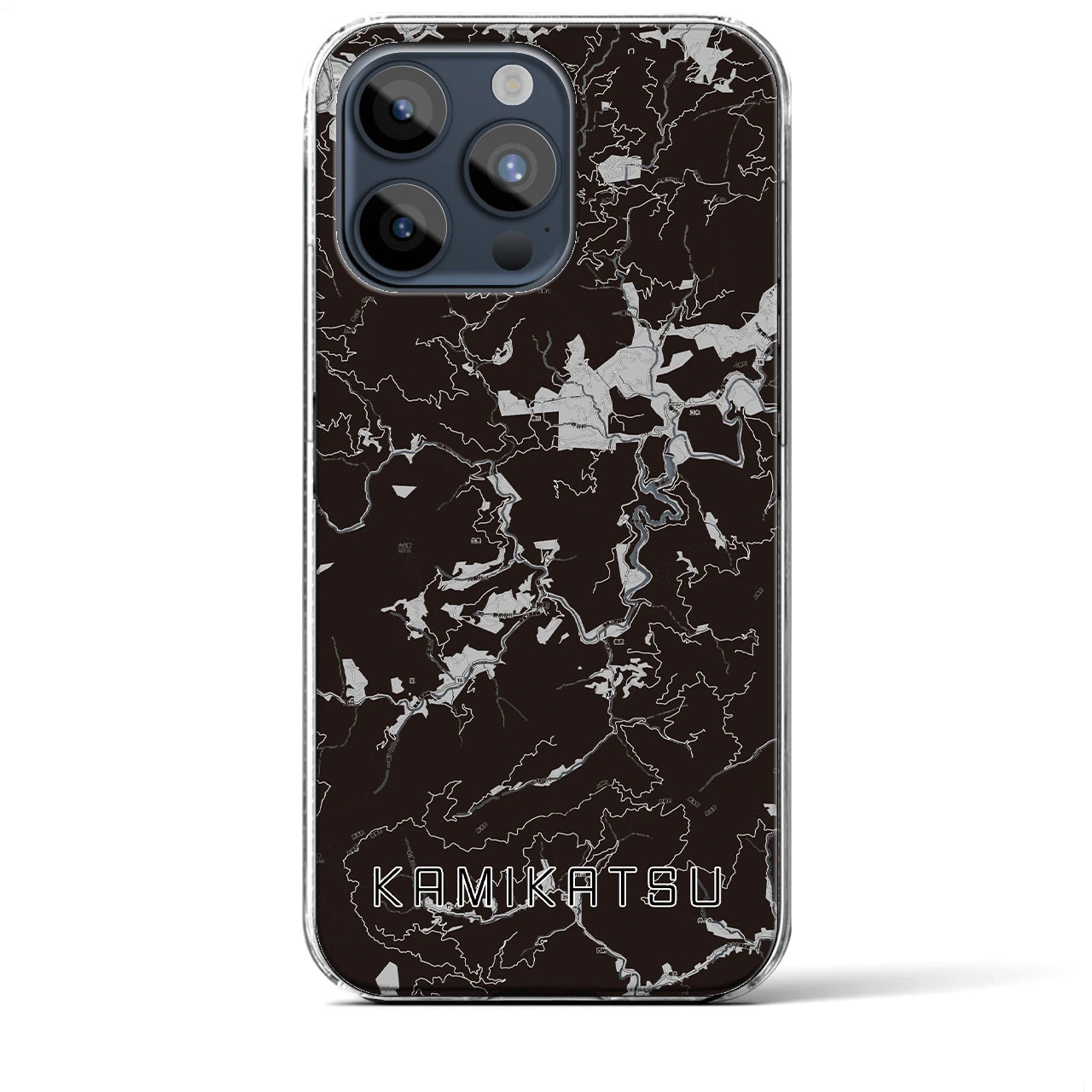 【上勝(徳島県)】地図柄iPhoneケース(クリアタイプ)