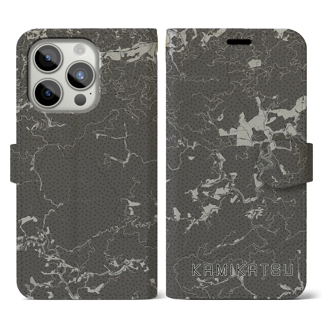 【上勝(徳島県)】地図柄iPhoneケース(手帳タイプ)