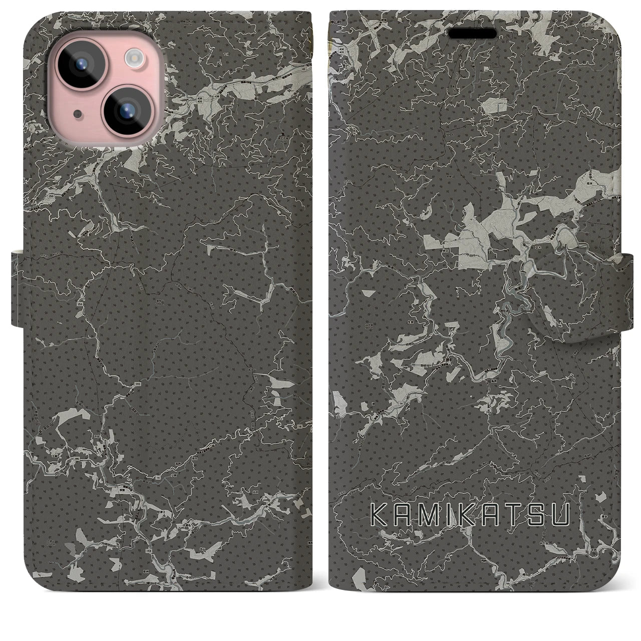 【上勝(徳島県)】地図柄iPhoneケース(手帳タイプ)