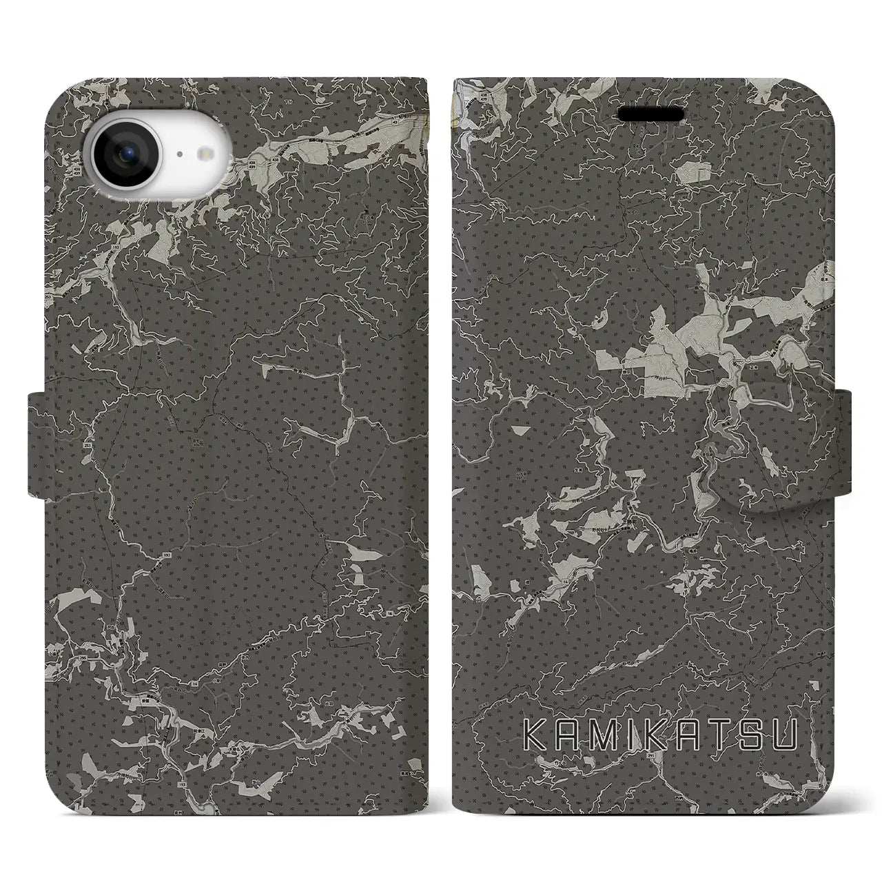 【上勝(徳島県)】地図柄iPhoneケース(手帳タイプ)