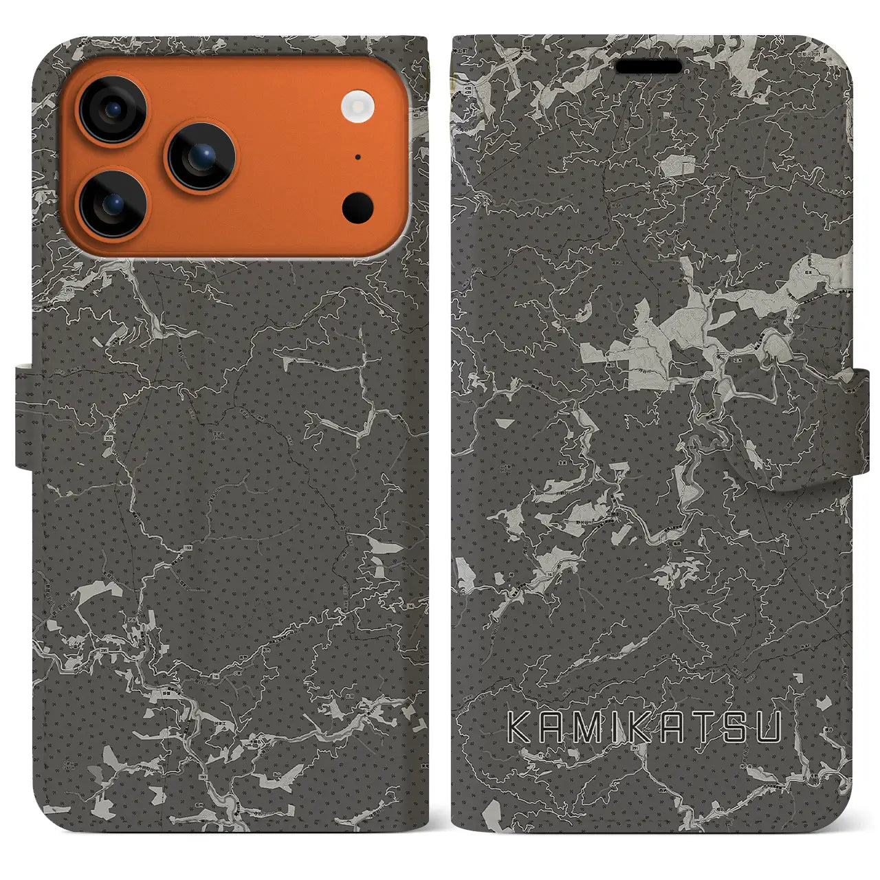 【上勝(徳島県)】地図柄iPhoneケース(手帳タイプ)