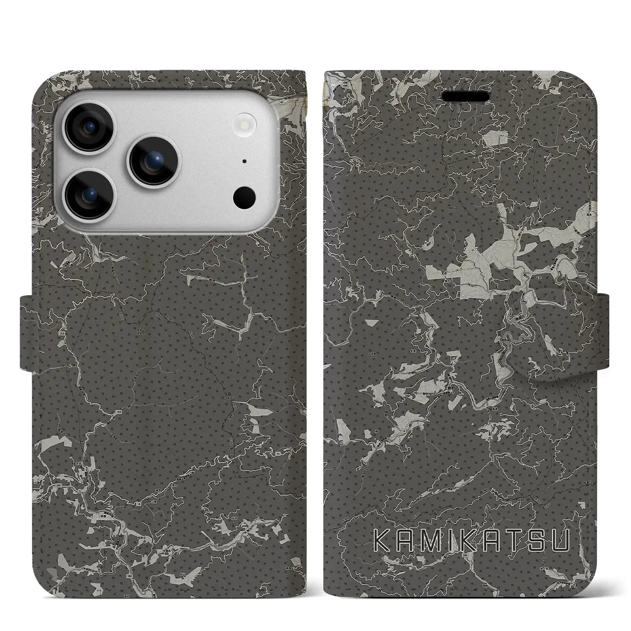 【上勝(徳島県)】地図柄iPhoneケース(手帳タイプ)