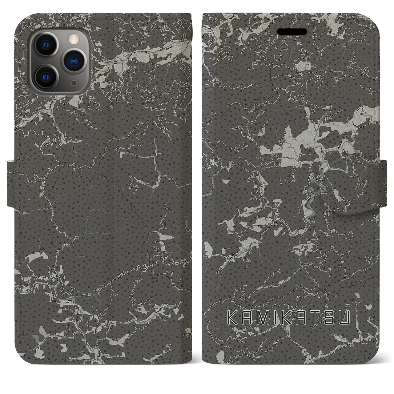 【上勝(徳島県)】地図柄iPhoneケース(手帳タイプ)