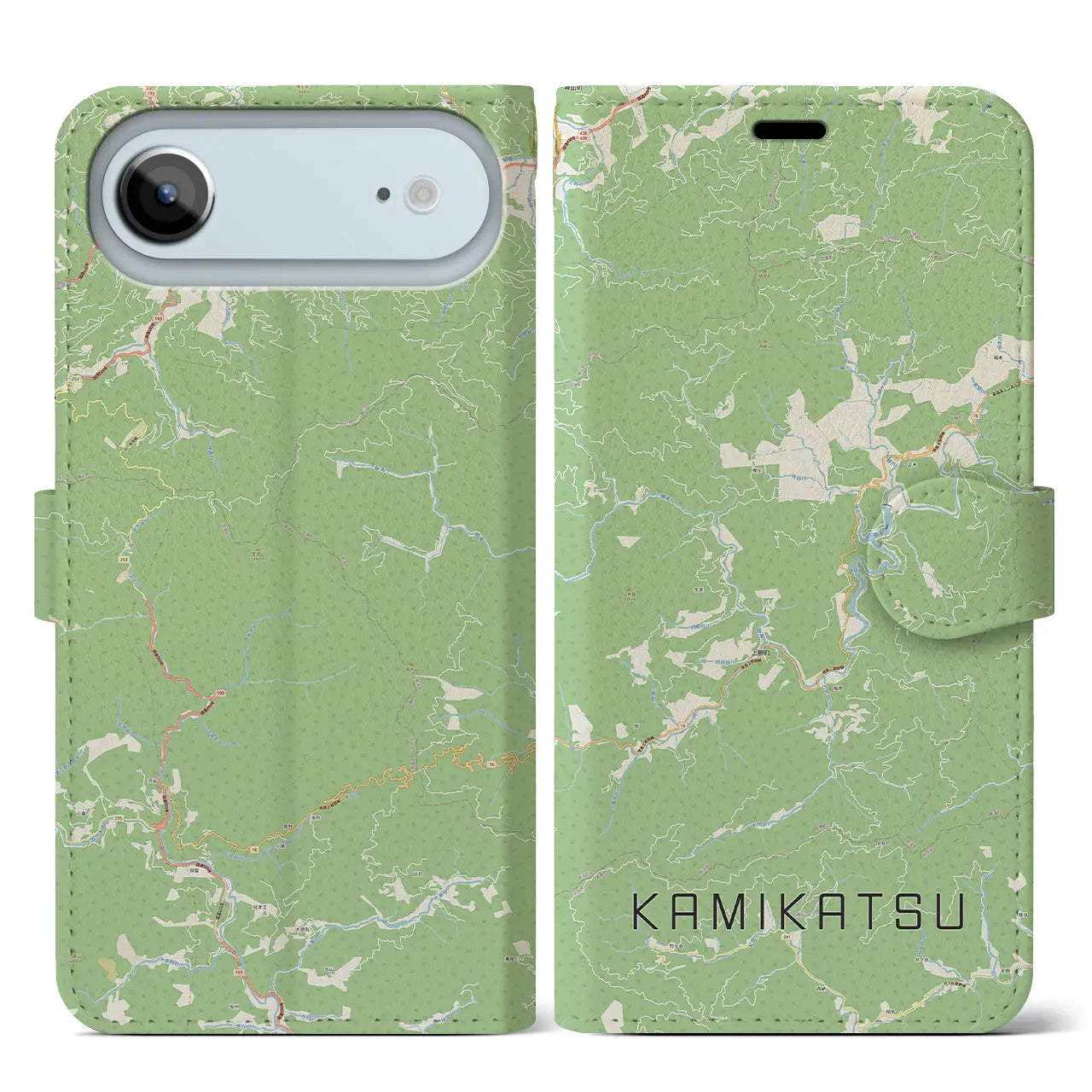 【上勝(徳島県)】地図柄iPhoneケース(手帳タイプ)