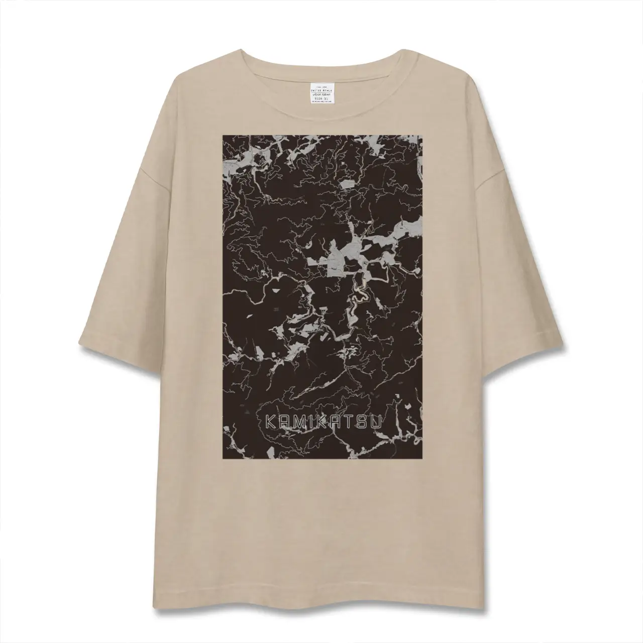 【上勝(徳島県)】地図柄ビッグシルエットTシャツ