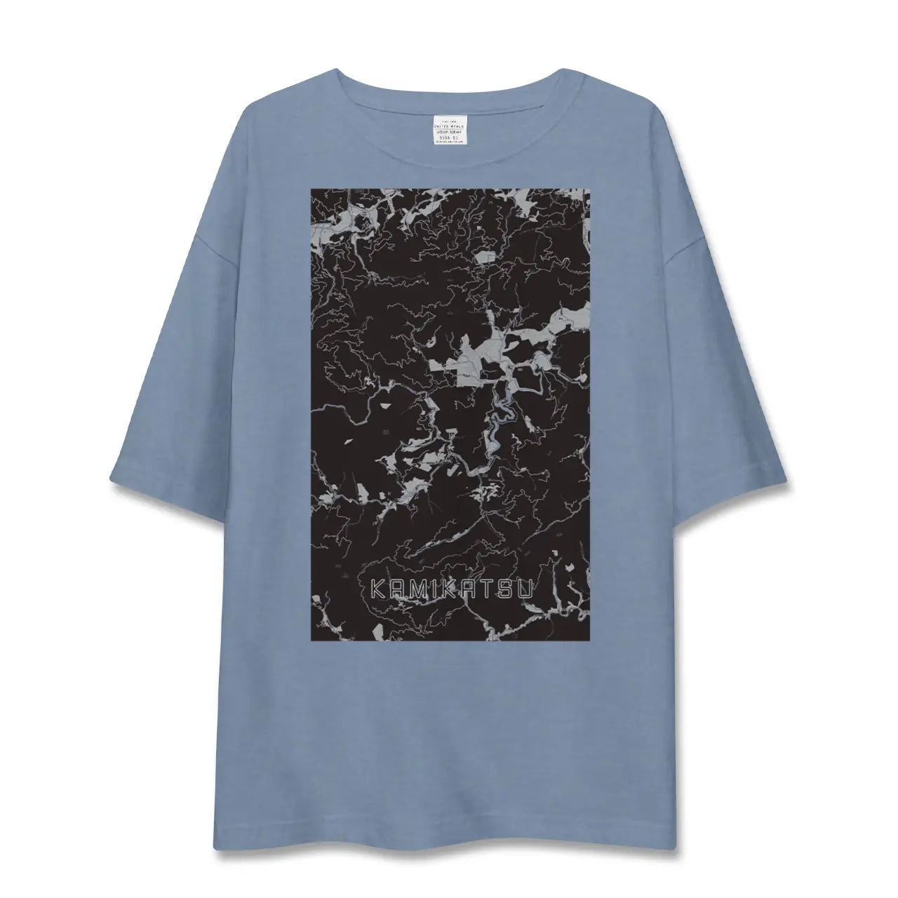 【上勝(徳島県)】地図柄ビッグシルエットTシャツ