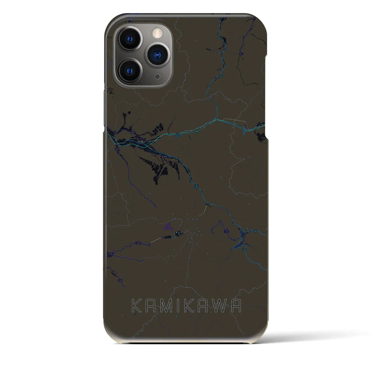 【上川(北海道)】地図柄iPhoneケース(バックカバータイプ)